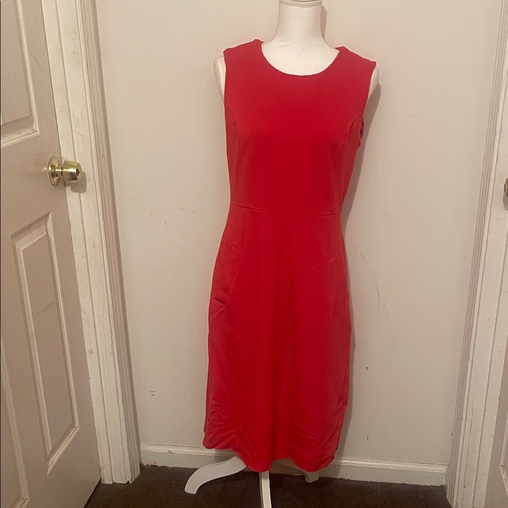 Lands' End Vibrant Red Midi Dress